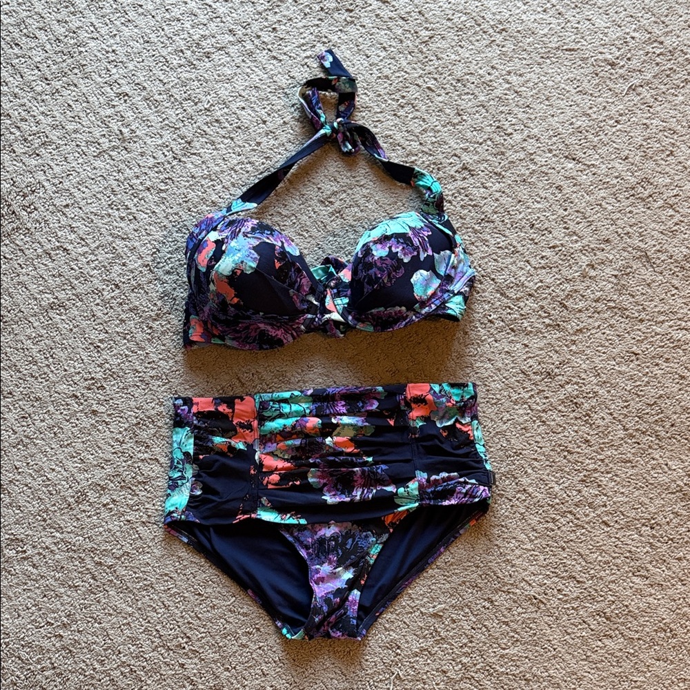 Calvin Klein Multicolor Floral Bikini
